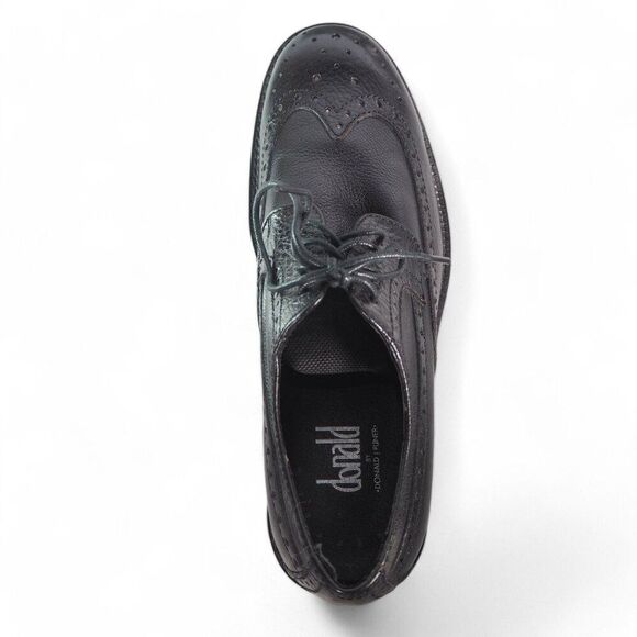Donald by Donald J. Pliner Brad Wingtip Leather Oxfords Black Men's 9 - Picture 9 of 12